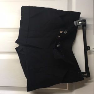 Black stretch dress-shorts